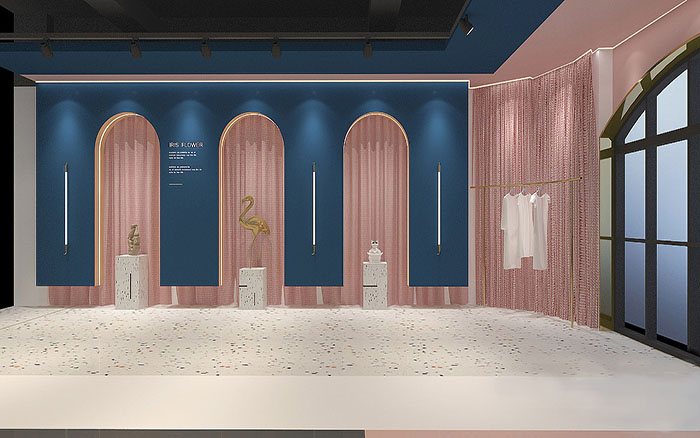 深圳女服飾直播間展廳設(shè)計